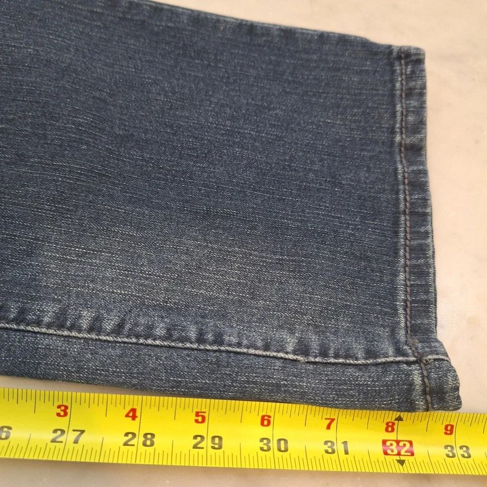 T.K. Axel Slim Straight Jeans Mens 34x34 Blue Denim Stretch Casual Pants Western